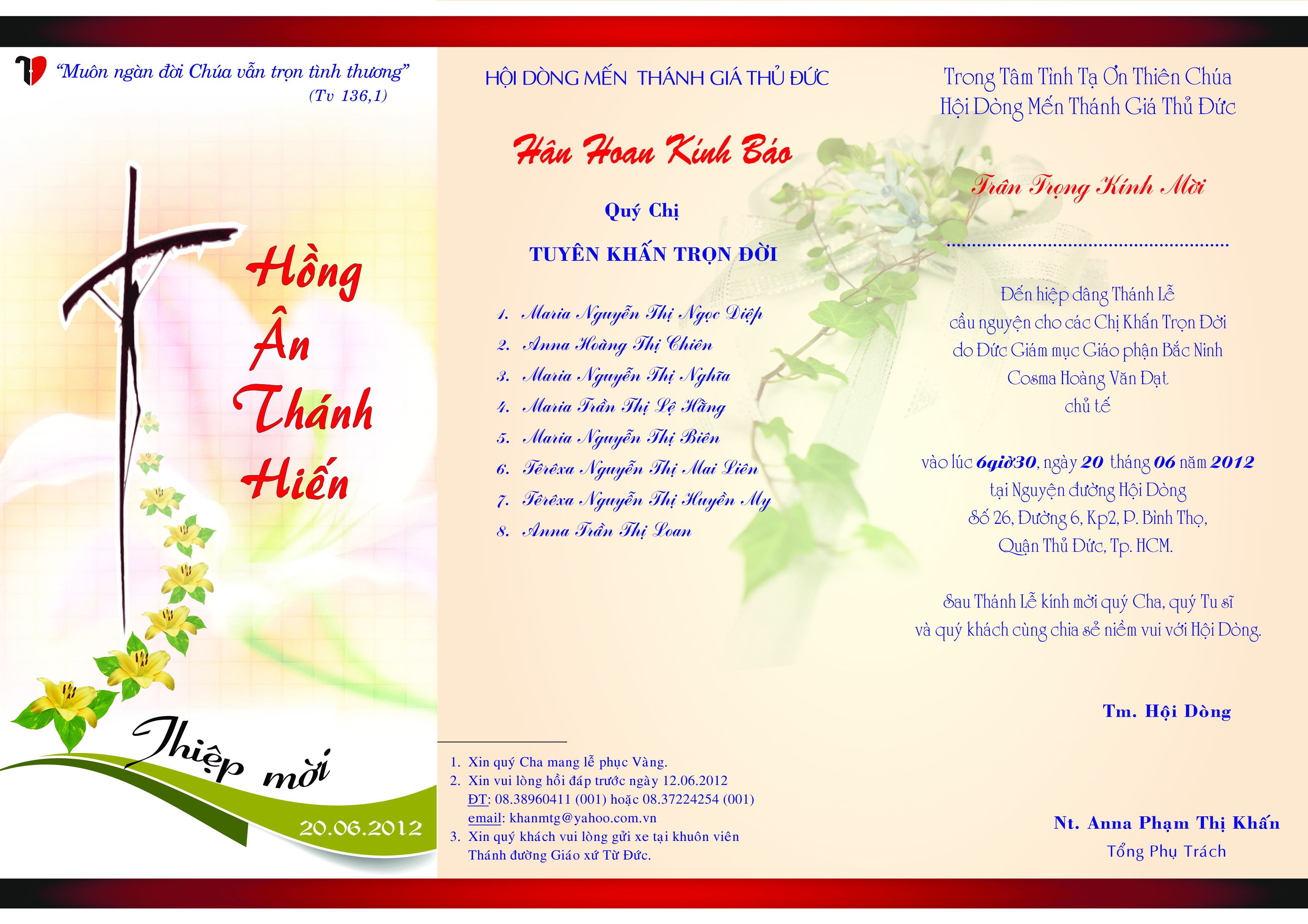 Chúc mừng các em trong giai đoạn huấn luyện năm 2012