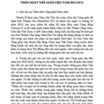 Thư của UB Giáo dục Công giáo gửi các Giáo chức Công giáo nhân Ngày Nhà Giáo VN 2012