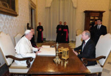 Đức Thánh Cha Phanxicô tiếp kiến Tổng thống Nga Vladimir Putin