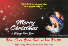 Lời chúc mừng Giáng sinh của Hội Dòng Mến Thánh Giá Thủ Đức