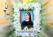 Hình ảnh lễ an táng Dì Teresa Nguyễn Thị Liên