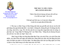Tgp. Sài Gòn: Thư Mục vụ Mùa Vọng – Mùa Giáng Sinh 2015