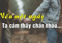 Nếu một ngày ta chán nhau