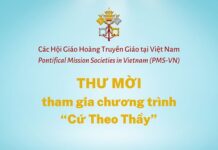 Các Hội Giáo Hoàng Truyền Giáo tại Việt Nam: Thư mời tham gia chương trình “Cứ Theo Thầy”