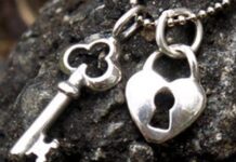 Chiếc ổ khóa và chìa khóa