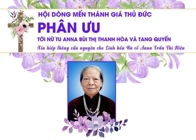 Phân ưu tới Nữ tu Anna Bùi Thị Thanh Hòa và tang quyến