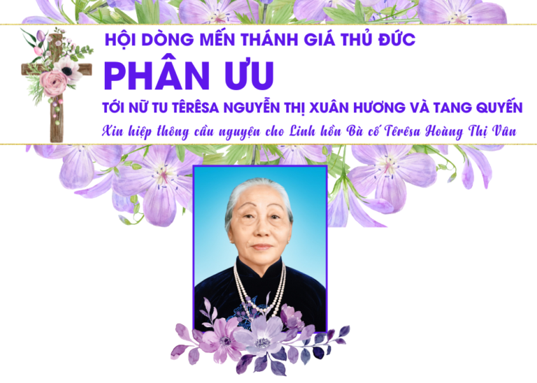 Phân ưu tới Nữ tu Têrêsa Nguyễn Thị Xuân Hương và tang quyến