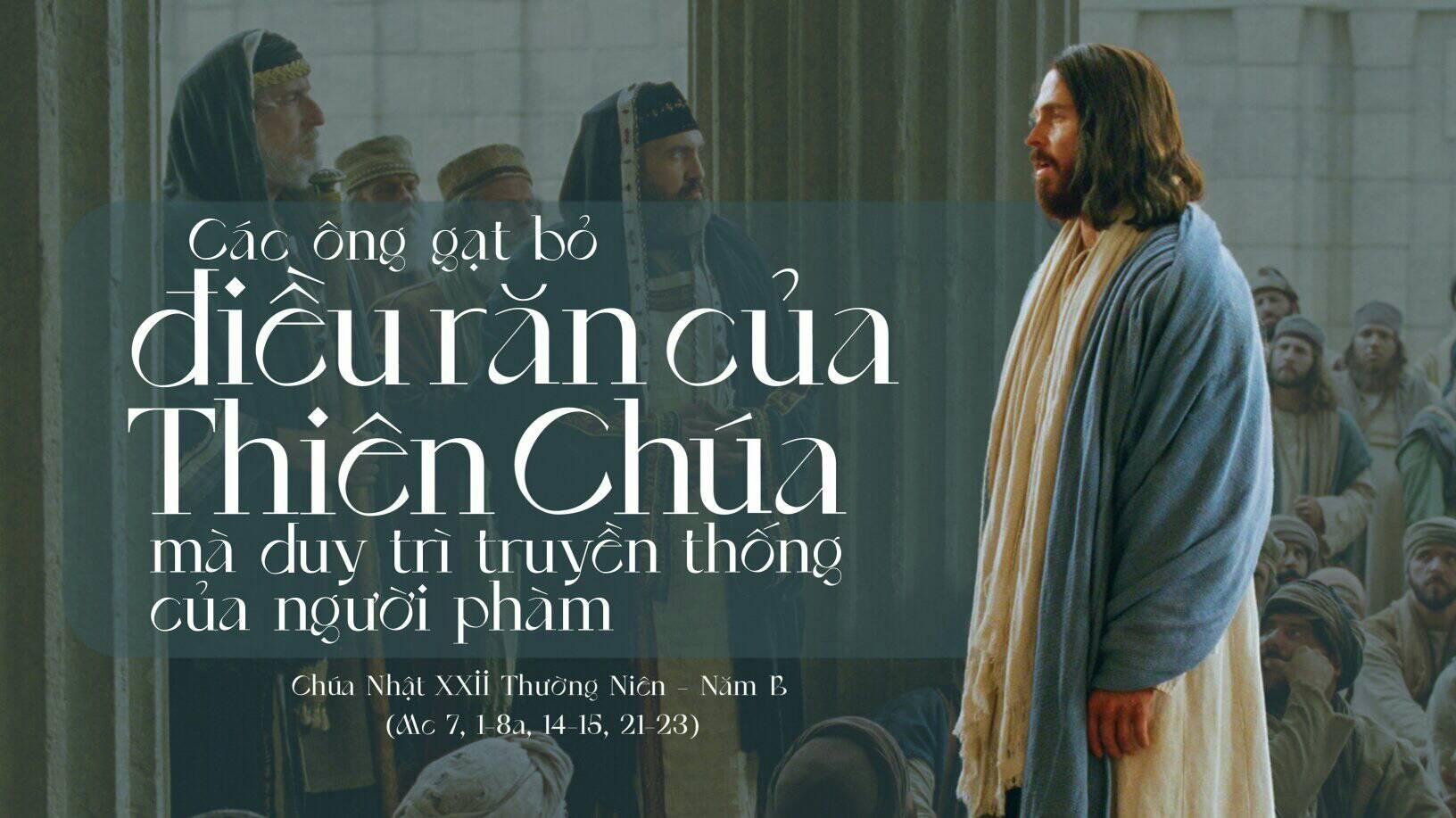 Các bài suy niệm Chúa Nhật 22 Thường niên Năm B