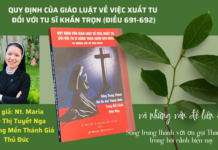 Giới Thiệu Sách: Quy Định Của Giáo Luật Về Việc Xuất Tu Đối Với Tu Sĩ Khấn Trọn Điều 691-692